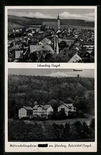 AK Schneeberg /Erzgeb., Ortsansicht, Müttererholungsheim am Gleesberg in Neustädtel