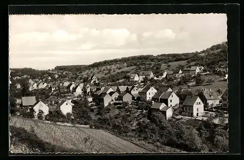 AK Aulhausen / Rhein, Ortsansicht aus der Vogelschau