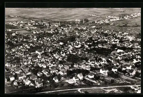 AK Elz /Kr. Limburg, Ortsansicht vom Flugzeug aus