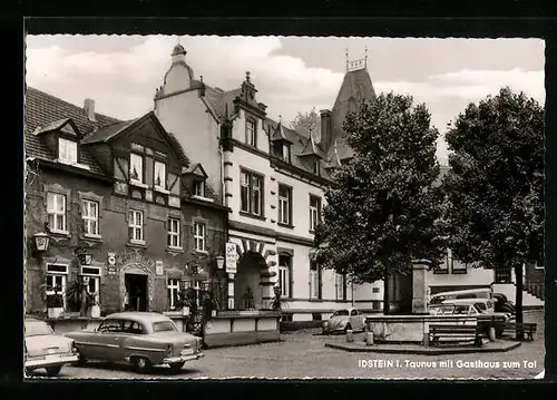 AK Idstein /Taunus, Gasthaus Zum Tal, Inh. Hermann Guckes, VW-Käfer