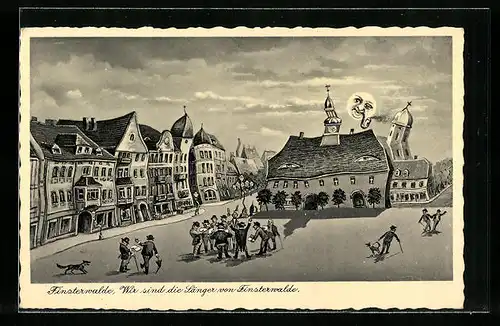 AK Finsterwalde, betrunkenen Sänger von Finsterwalde