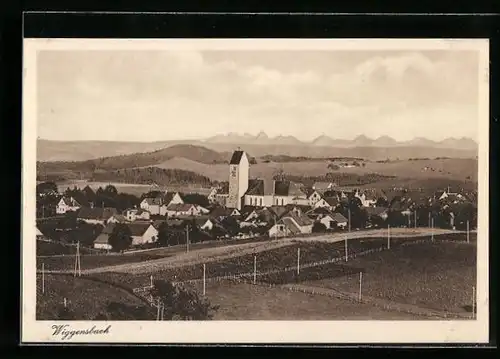 AK Wiggensbach, Ortspartie mit Kirche