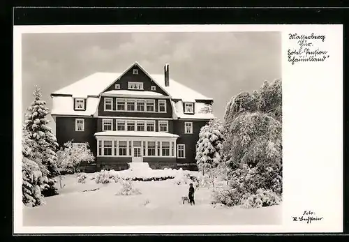 AK Masserberg /Thür., Hotel Schauinsland im Winter