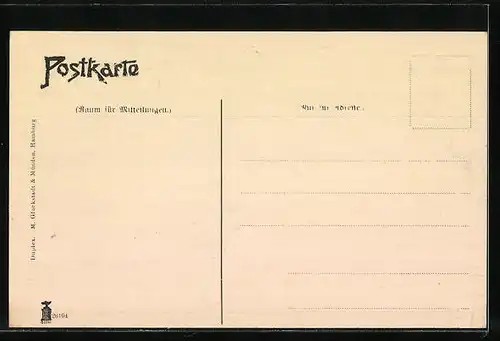 AK Pinneberg, Gehölz Eingang mit Pferdewagen