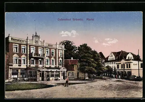 AK Grömitz, Ostseebad, Hameister`s Hotel am Markt