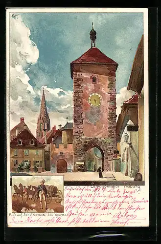 Künstler-AK Heinrich Kley: Freiburg, Schwabenthor