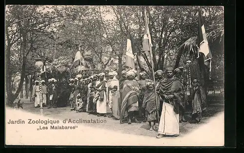 AK Indien, Jardin Zoologique d`Acclimatation Les Malabares
