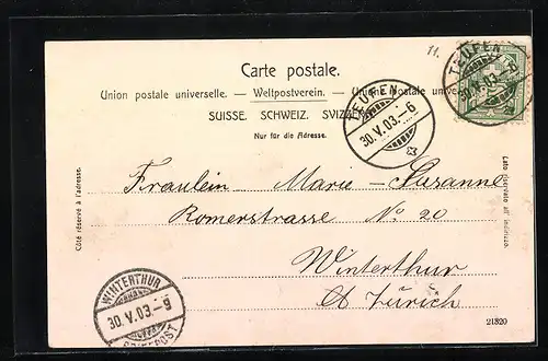 AK Teufen, Ortsansicht aus der Vogelschau