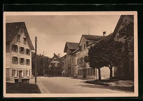 AK Au, Strassenpartie im Dorf