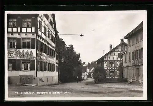 AK Ermatingen, Hauptstrasse mit Hotel Adler