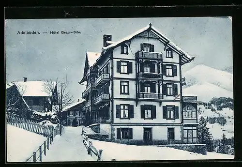 AK Adelboden, Hotel Beau-Site im Winter