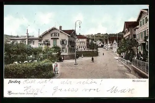 AK Heiden, Werdstrasse mit Anwohnern