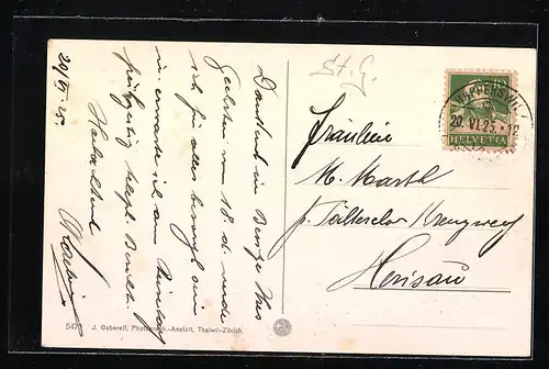 AK Rapperswil, Hotel Post und Kirche, Strassenpartie