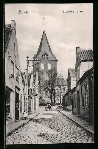 AK Garding, Partie aus der Fischerstrasse