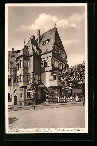 AK Rüdesheim a. Rhein, Hotel Restaurant Ratskeller