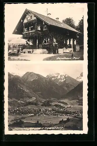 AK Oberstdorf, Landhaus Paul, Panorama