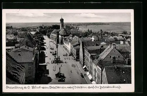 AK Straubing a. D., Blick vom Stadtturm