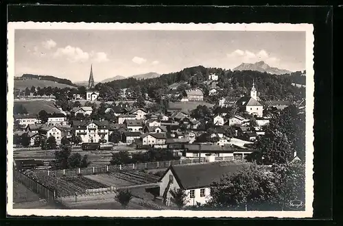 AK Miesbach, Ortsansicht mit Wendelstein