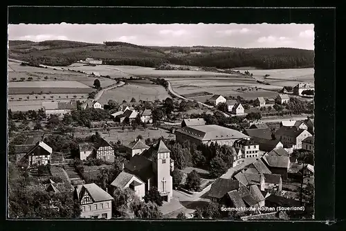 AK Hachen /Sauerland, Ortsansicht aus der Vogelschau