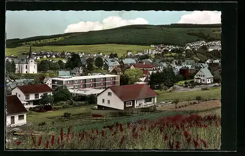 AK Burbach /Kreis Siegen, Ortsansicht mit Mütter-Kurheim