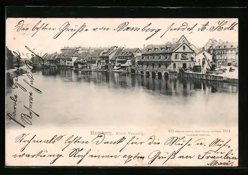 AK Bamberg, Blick auf Klein Venedig