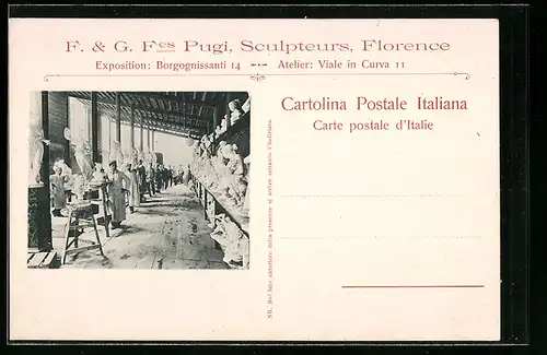 AK Florence, F. & G. Fes Pugi, Sculpteurs, Viale in Curva 11