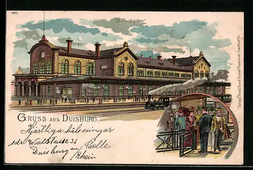 Lithographie Duisburg, Bahnhof