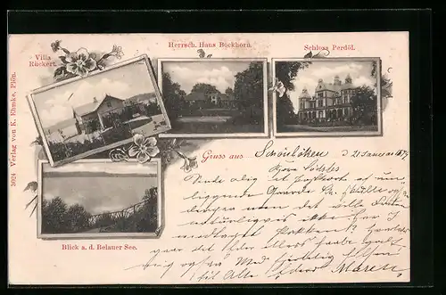 AK Schönböken, Villa Rückert, Herrsch. Haus Bockhorn, Schloss Perdöl