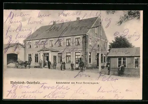 AK Mohrkirch-Osterholz, Bahnhofshotel von Peter Henningsen