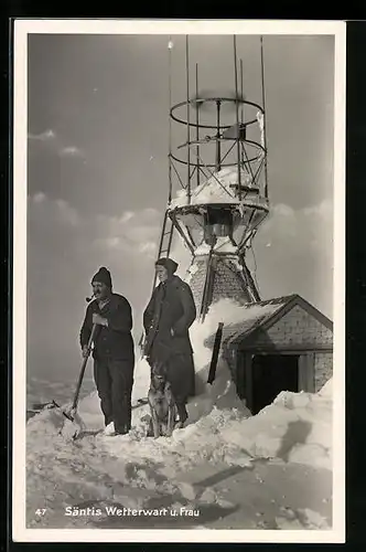 AK Säntis, Wetterwart und Frau