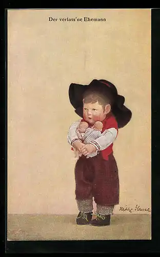 AK Der Ersatz-Reserve-Mann, Käthe Kruse-Puppe