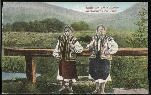 AK Karpaten, Ruthenische Volkstracht