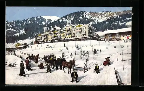 AK Adelboden, Grand Hotel im Winter