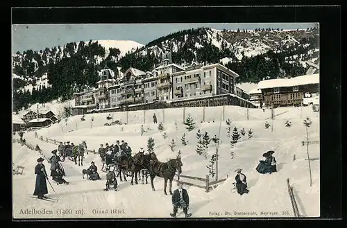 AK Adelboden, Grand Hotel im Schnee