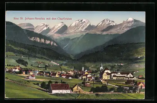 AK Neu St. Johann-Nesslau, Panorama mit den Churfürsten