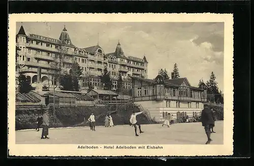 AK Adelboden, Hotel Adelboden mit Eisbahn