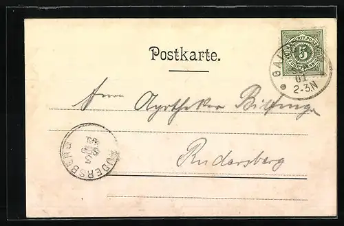AK Gaildorf / Hagberg, Ortsstrasse mit Rathaus, Aussichtsturm Hagberg, Ortsansicht