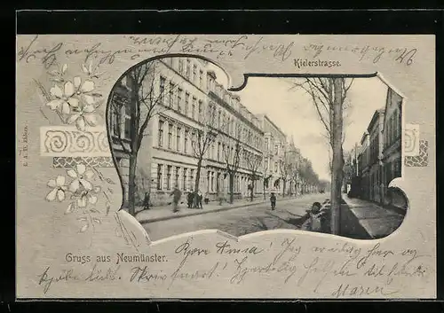 AK Neumünster, Blick die Kielerstrasse entlang
