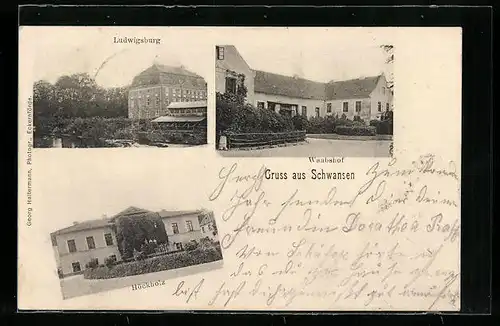 AK Waabs / Schwansen, Waabshof, Ludwigsburg und Höckholz