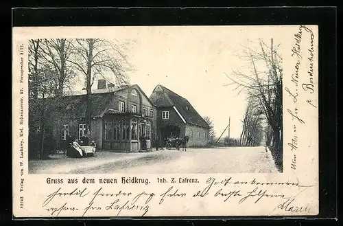 AK Bordesholm, Gasthof zum neuen Heidkrug, Inh. Z. Lafrenz