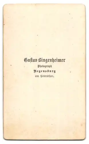 Fotografie Gustav Bingenheimer, Regensburg, Am Petersthor, Bürgerliche Dame im Kleid mit Fotoalbum