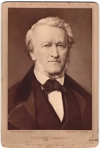 Fotografie Friedr. Bruckmann, München, Portrait Richard Wagner, Komponist