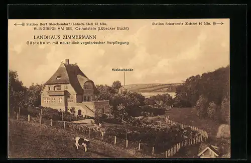 AK Klingberg am See /Ostholstein, Landhaus Zimmermann in idyllischer Lage