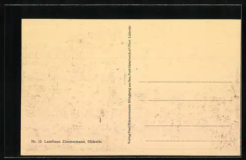 AK Klingberg am See /Ostholstein, Landhaus Zimmermann in idyllischer Lage