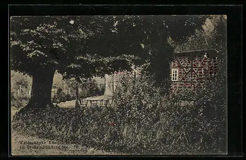 AK Klingberg /Pönitzer See, Waldschänke mit Garten