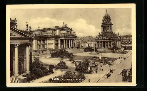 AK Berlin, Gendarmenmarkt mit Schauspielhaus