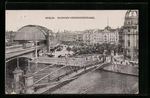 AK Berlin, Bahnhof Friedrichstrasse