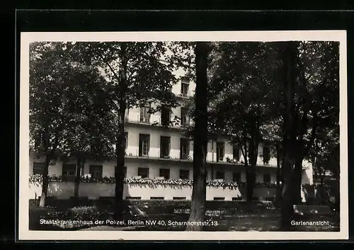 AK Berlin, Staatskrankenhaus der Polizei, Scharnhorststr. 13, Gartenansicht