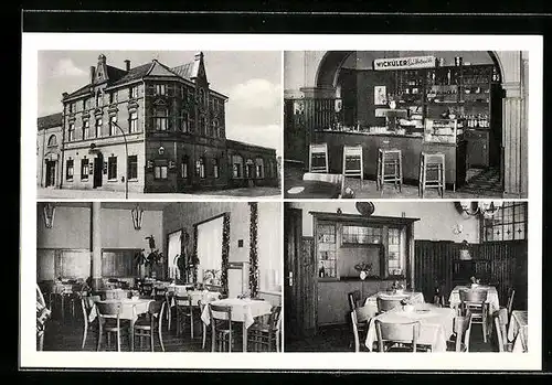 AK Herten-Scherlebeck, Gaststätte Gertrudenhof, Bar-Bereich, Speisezimmer, Scherlebeckerstrasse 349