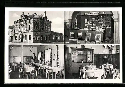 AK Herten-Scherlebeck, Gaststätte Gertrudenhof, Bar-Bereich, Speisezimmer, Scherlebeckerstrasse 349